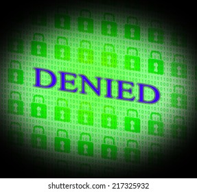 Locked Denied Meaning Security Protected And Symbol