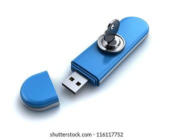 locked usb flash