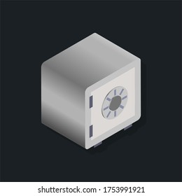 Locker Vault - Isometric 3D Icon.