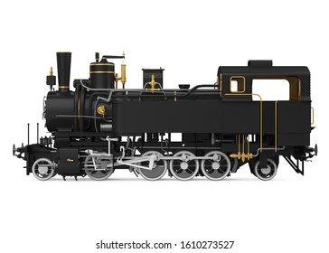 Locomotive Train Isolated. 3D Rendering