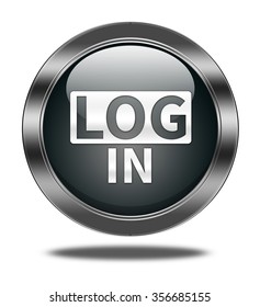 log in button isolated
