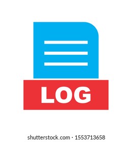 LOG file Isolated On Abstract Background 