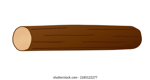 Log Piled Up On A White Background.