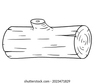 Log Wood Hand Drawn Illustration Stock Illustration 2023471829 ...