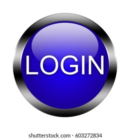 Login Button Isolated 3d Illustration Stock Illustration 590208521