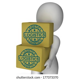Logistics Boxes Meaning Packaging Transport And Delivery