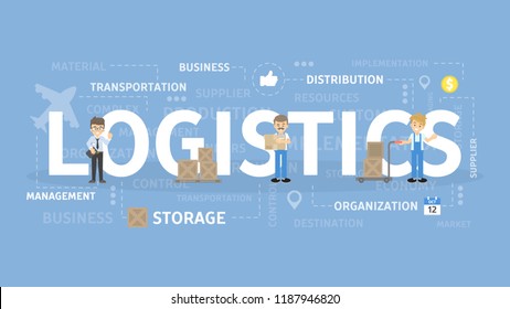 Logistics Concept Illustration Idea Transportation Cargo Stock ...