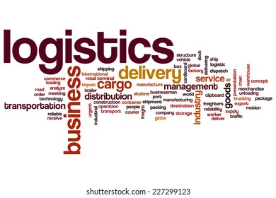 Logistics word cloud concept