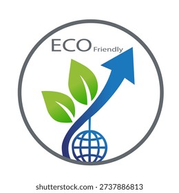  logo arrow Eco friendly vector