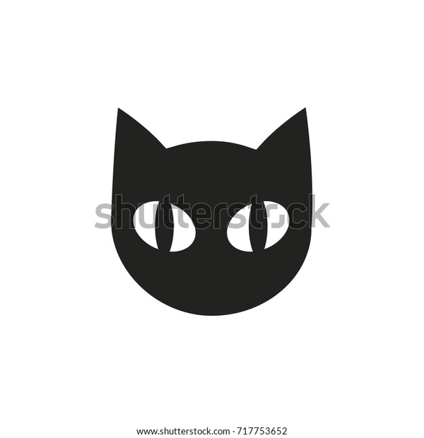 Logo Black Cat Emblem Sketched Illustration のイラスト素材