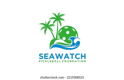 Logo Design For Pickleball On The Beach