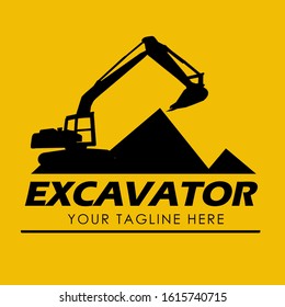 Logo Excavator For Constuction Bussines