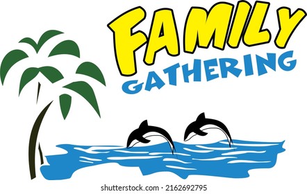 Logo Family Gathering On Beach Atau: Hình minh họa có sẵn 2162692795