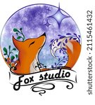 logo with fox and star