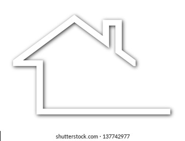   Logo - a house with a gable roof - Illustration  