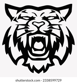 logo illustration of a tiger's face whose excrement is roaring