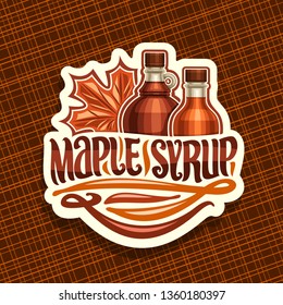 Logo Maple Syrup White Decorative Sticker Stock Illustration 1360180397