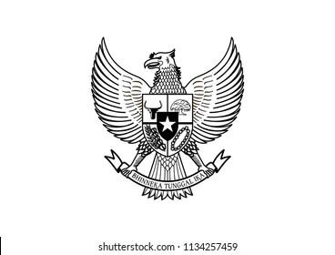 Logo Pancasila Indonesia Black White Stock Illustration 1134257459 ...