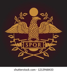 Roman Eagle Logo Vector Illustration Stock Vector (Royalty Free ...