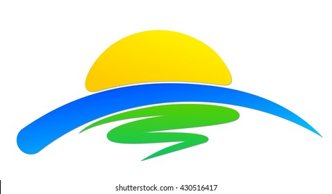 Sun Sea Logo Stock Vector (Royalty Free) 263714378 | Shutterstock