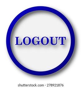 Logout Icon Blue Internet Button On Stock Illustration 278921876 ...