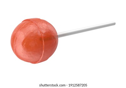 Lollipop 3D illustration on white background