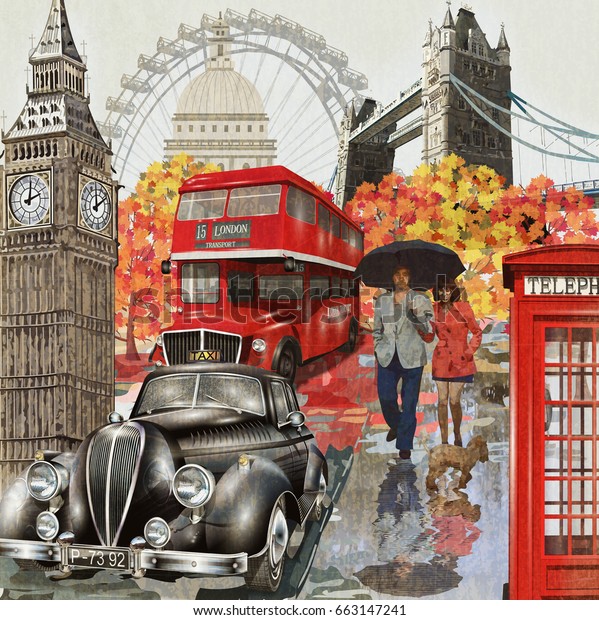 London vintage\
poster.