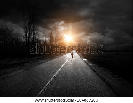 Similar – Image, Stock Photo Light at the end of the tunnel