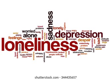 Loneliness word cloud