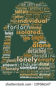 Lonely complex in word collage
