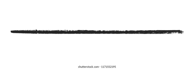 Lange schwarze Linie, mit Pinsel oder Kreik gestrichen
