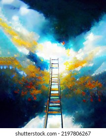 Long Ladder Toward To The Heaven Up