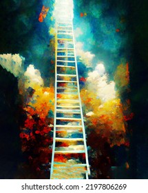 Long Ladder Toward To The Heaven Up