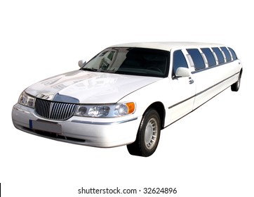 Long Limousine Isolated