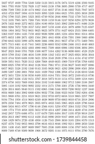 Long List Of Random Numbers 