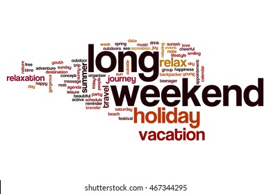 Long Weekend Word Cloud Concept