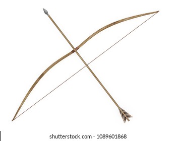 Longbow Crossed Arrow 3d Rendering