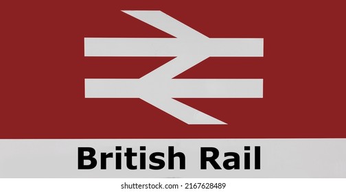 Longport, Stoke On Trent United Kingdom June 08 2022 Photo Illustration Of The British Rail Icon Sign Copy Space