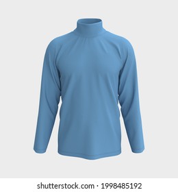 Long-sleeve Turtleneck Shirt, 3d Rendering, 3d Illustration