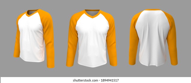 Download Blank T Shirt Raglan Mockup Stock Illustrations Images Vectors Shutterstock