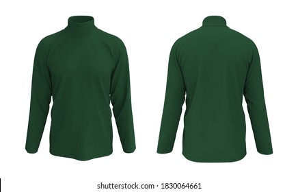 Longsleeves Turtleneck Shirt, 3d Rendering, 3d Illustration