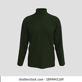 Longsleeves Turtleneck Shirt, 3d Rendering, 3d Illustration