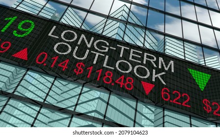 Long-Term Outlook Stock Market Investment Forecast Share Prices 3d Illustration