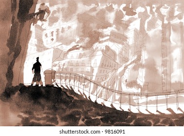 looking at city