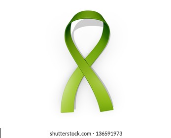 A looped green awareness ribbon - Powered by Shutterstock