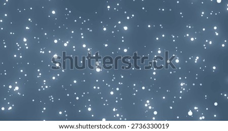 looping animation of Abstract image of glowing white dots on a blue background, resembling stars in the night sky.