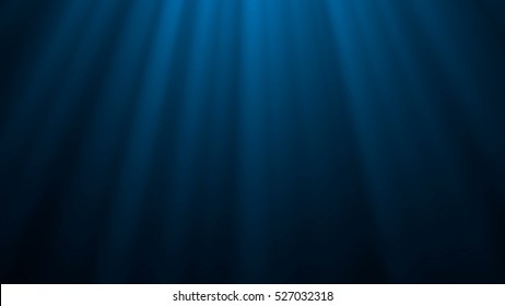 Looping Animation Of Ocean Waves From Underwater. Light Rays Shining Through.