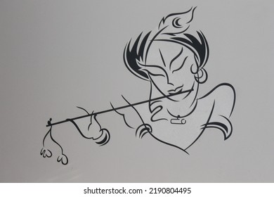 lord krishna drawings pictures
