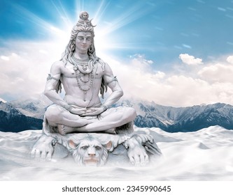 Lord Shiva Indian God 3D Wallpaper,Lord Shiva con un fondo colorido