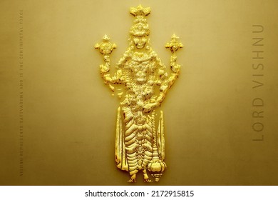 lord vishnu Hindu god . 3D Render Illustration